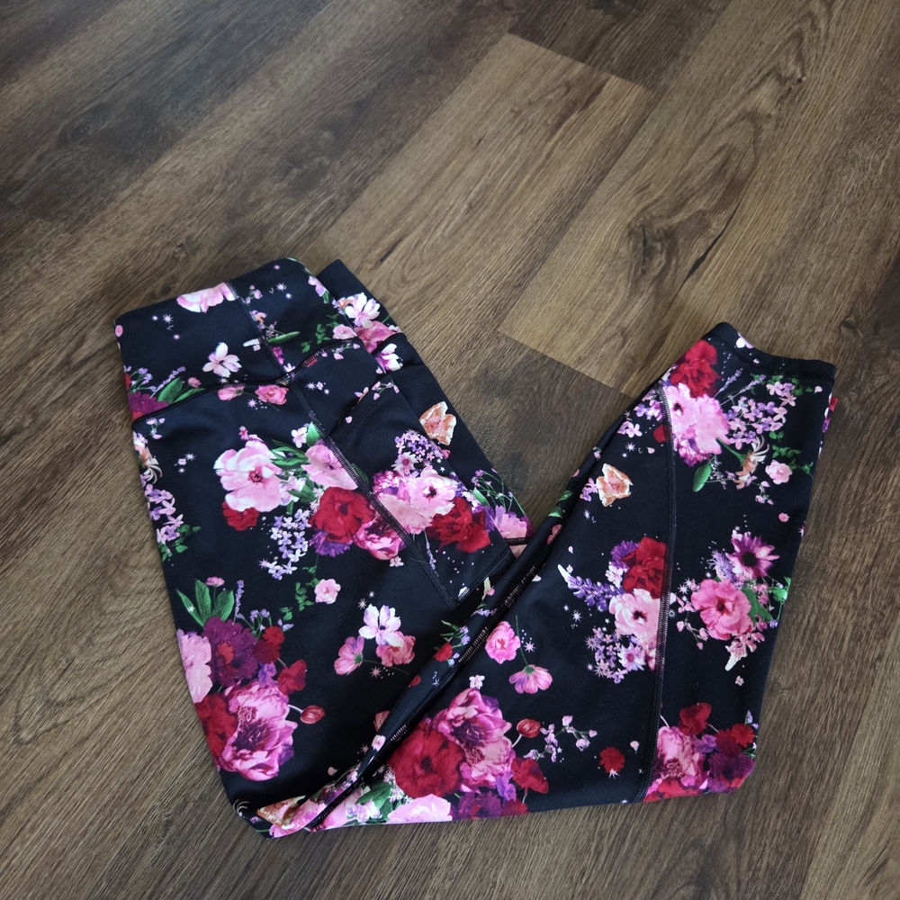 Victoria's Secret Black Floral Pants